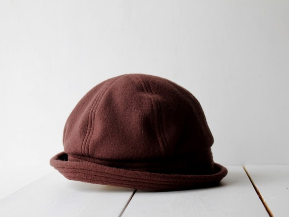 SAILOR HAT ｜ CASHMEREWOOL c/#CHOCOLATE【56~59cm】 7枚目の画像