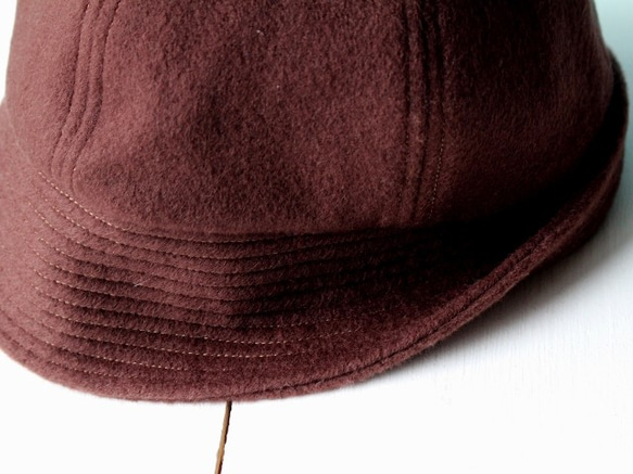 SAILOR HAT ｜ CASHMEREWOOL c/#CHOCOLATE【56~59cm】 9枚目の画像