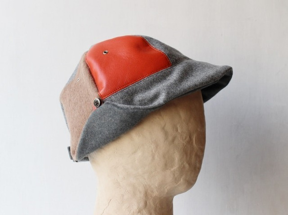 ”onlyone"combi DEERCAP | ORANGE LEATHER 【L：58～61cm】 2枚目の画像