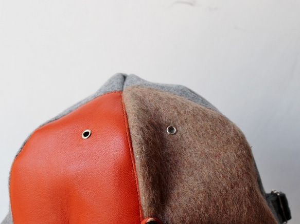 ”onlyone"combi DEERCAP | ORANGE LEATHER 【L：58～61cm】 6枚目の画像