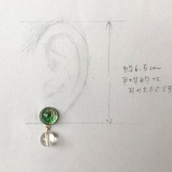 クリア × グリーン pierce【送料無料】 3枚目の画像