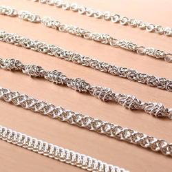 silver925＊フラワーリンク＊ブレスレット【銀】flower-linked bracelet silver950 5枚目の画像