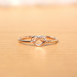 14kgf＊結び＊リング＊ピンクゴールド【金】rose-goldfilled knot ring 1枚目の画像