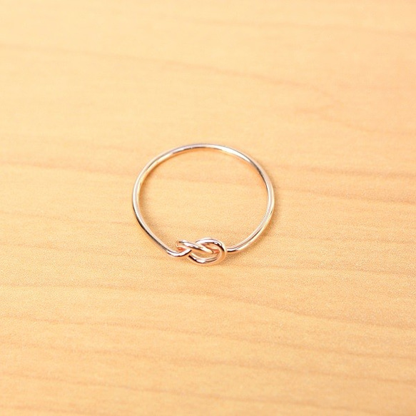 14kgf＊結び＊リング＊ピンクゴールド【金】rose-goldfilled knot ring 5枚目の画像