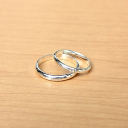 ＊silver950＊イニシャル＊ペア＊リング【銀】initial stamped silver rings 2枚目の画像