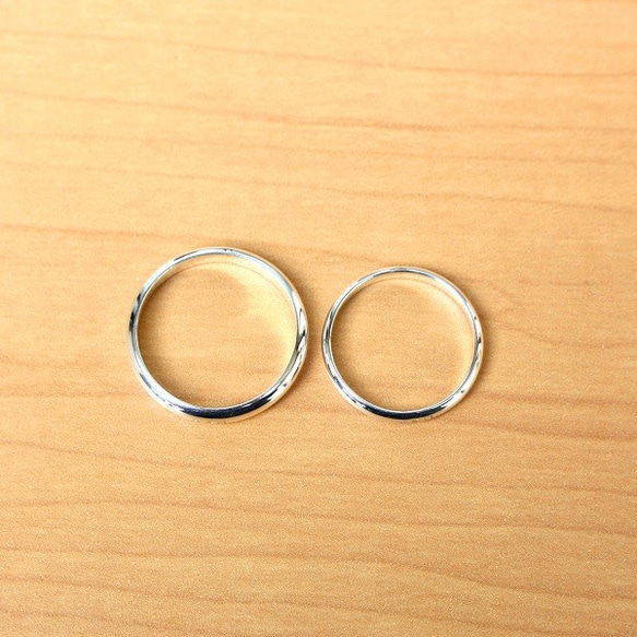 ＊silver950＊イニシャル＊ペア＊リング【銀】initial stamped silver rings 4枚目の画像