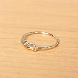 ＊14kgf＊インフィニティ結び＊リング【金】  Infinity knot gold ring 2枚目の画像