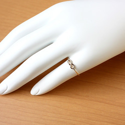 ＊14kgf＊インフィニティ結び＊リング【金】  Infinity knot gold ring 4枚目の画像