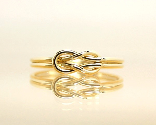 14kgf＊本結び＊リング【金】Square knot gold ring 指輪