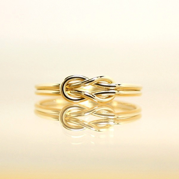 14kgf＊本結び＊リング【金】Square knot gold ring 指輪