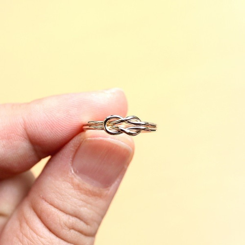 14kgf＊本結び＊リング【金】Square knot gold ring 指輪・リング