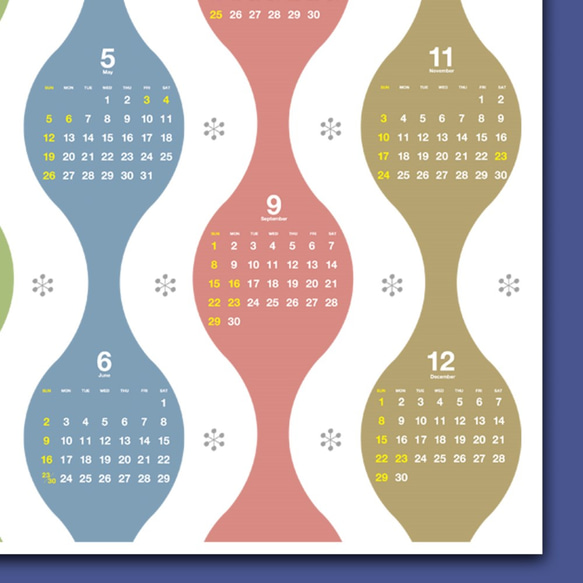 ひょうたんカレンダー　一枚もの  2024年度版 2枚目の画像