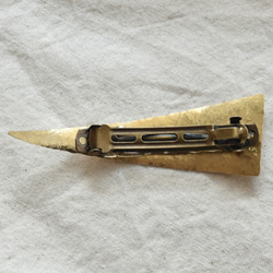 真鍮　バレッタ　トライアングル 3枚目の画像