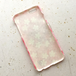 機種対応!《受注製作》友禅和紙iPhoneカバー［桜咲く＋桜ひらひら］ 3枚目の画像