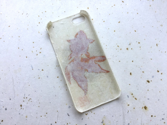 機種対応!《受注製作》友禅和紙iPhone5/5s/SEカバー［すかし金魚］ 3枚目の画像