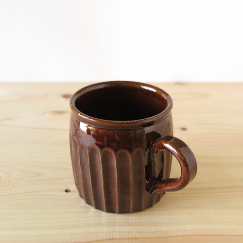 たっぷり入るマグカップ～ブラウン マグカップ 窯元 とら喜き 通販
