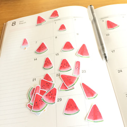 すいかスイカ西瓜フレークシール シール・ステッカー mayuuatelier