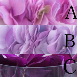 受注製作◆[Purpleパープル系]フラワーピアスイヤリングHydrangea 紫陽花＊Tearフック 4枚目の画像