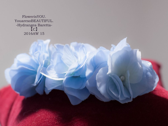 〇【附案例】花荷葉邊瓦萊塔繡球花【藍色系列淺藍色】 第2張的照片