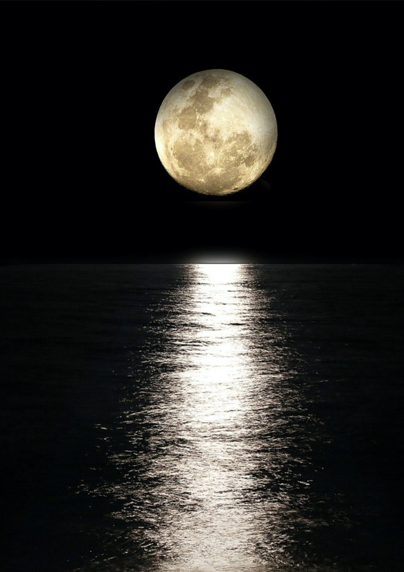 Moon over the sea アートポスター　月　ポスター　北欧　インテリア 5枚目の画像
