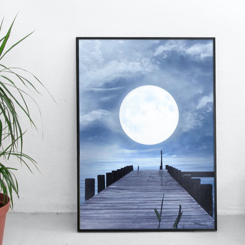 THE MOON 月面図 アルミ枠入り 【公式通販】