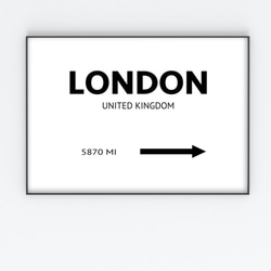 ポスター  【LONDON】選べる5サイズ　アートポスター　インテリア　北欧　 2枚目の画像