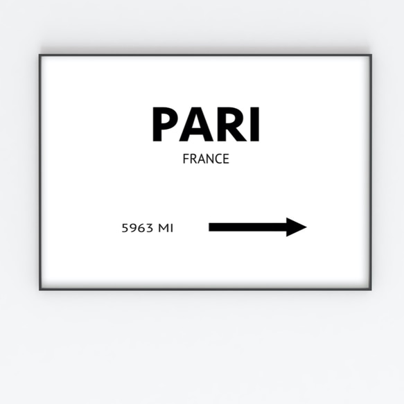 ポスター  【PARI】選べる5サイズ　アートポスター　インテリア　北欧　 2枚目の画像