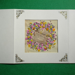 押し花のグリーティングカード　かすみ草のリースⅠ 4枚目の画像