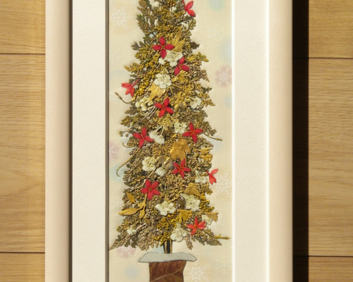 押し花のクリスマスツリー 0_78f9f36152feed7cc944f3cfdd49