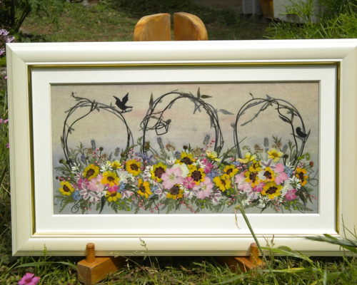 さとふる限定】押し花絵(36額 ) 生け花風押し花 | 福岡県大牟田