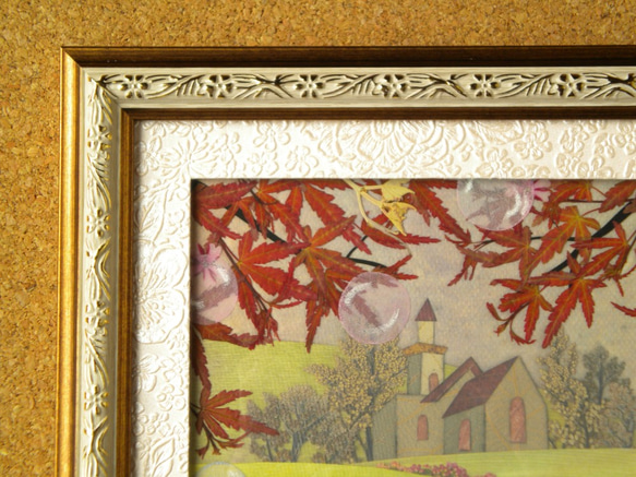 押し花アート　高原の秋（押し花絵） 3枚目の画像