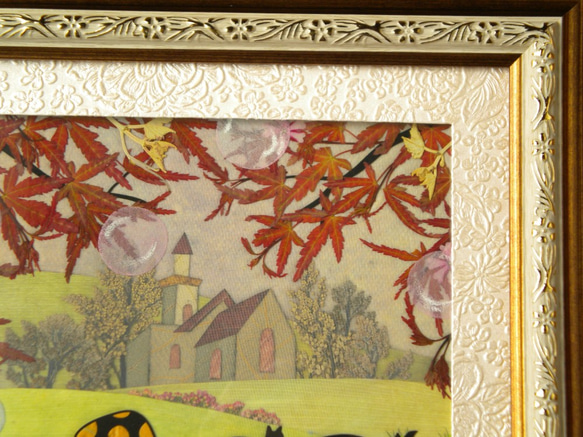 押し花アート　高原の秋（押し花絵） 4枚目の画像