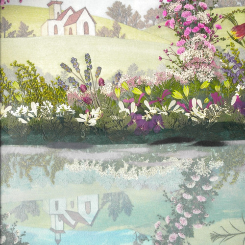 押し花アート 水面に映る風景（押し花絵） その他アート 明日果 通販