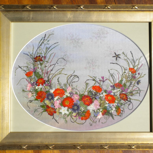 押し花アート ハンドメイド 作品 No.9