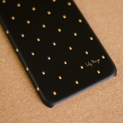 iPhone　Galaxy　Xperia 　スマホケース　うさぎ　ネコ　ドット　黒　イエロー　 2枚目の画像
