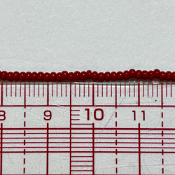 チェコ製★糸通しグラスビーズ★11/0サイズ ★ダークレッド色★1m★リュビネル針★糸通しビーズ★CZ11DR-O 4枚目の画像