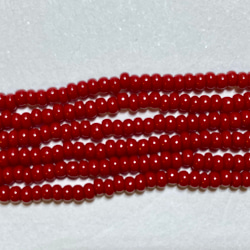 チェコ製★糸通しグラスビーズ★11/0サイズ ★ダークレッド色★1m★リュビネル針★糸通しビーズ★CZ11DR-O 8枚目の画像