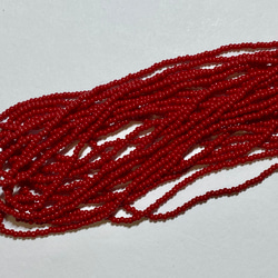 チェコ製★糸通しグラスビーズ★11/0サイズ ★ダークレッド色★1m★リュビネル針★糸通しビーズ★CZ11DR-O 9枚目の画像