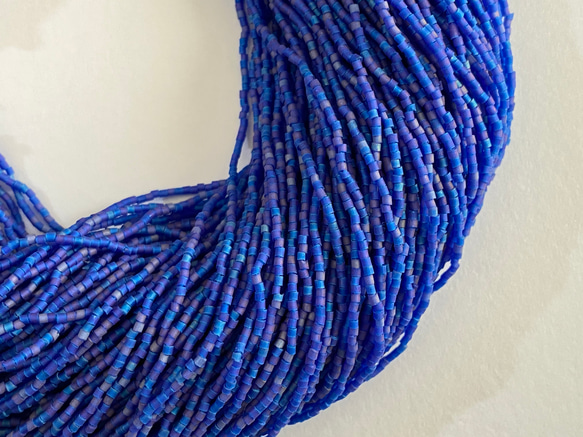 極小サイズ★チェコ製★マットな青色★20/0サイズ★1m★リュビネル針★糸通しビーズ★CZ20CBI-MTMB 1枚目の画像