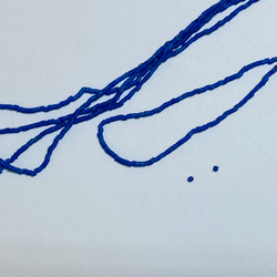 極小サイズ★チェコ製★マットな青色★20/0サイズ★1m★リュビネル針★糸通しビーズ★CZ20CBI-MTMB 7枚目の画像