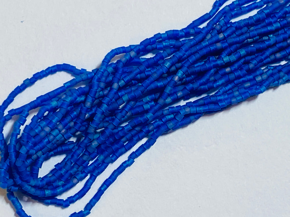 極小サイズ★チェコ製★マットな青色★20/0サイズ★1m★リュビネル針★糸通しビーズ★CZ20CBI-MTMB 8枚目の画像