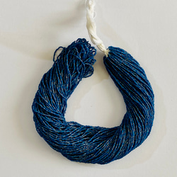 極小サイズ★チェコ製★マットな紺色★20/0サイズ★1m★オートクチュール刺繍ビーズ★CZ20MBI-MTMB 2枚目の画像