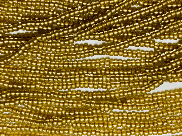 チェコ製★糸通しグラスビーズ★11/0サイズ ★シャンパーニュ色★1m★リュビネル針ビーズ★CZ11CM-T 3枚目の画像