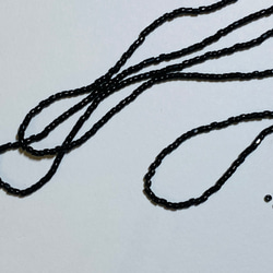 チェコ製★糸通しビーズ★3カット★11/0サイズ ★黒色★1mオートクチュール刺繍★CZ11BL-3C 7枚目の画像