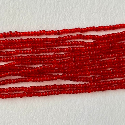 ヴィンテージビーズ★イタリア製ヴェネツィア★15/0サイズ ★濃い赤色★1m★リュビネル針★糸通し★VV15DR-T 7枚目の画像