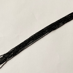 ヴィンテージビーズ★イタリア製ヴェネツィア★六角ビーズ ★黒色★1m★オートクチュール刺繍★糸通し★VV1B-HCB 5枚目の画像