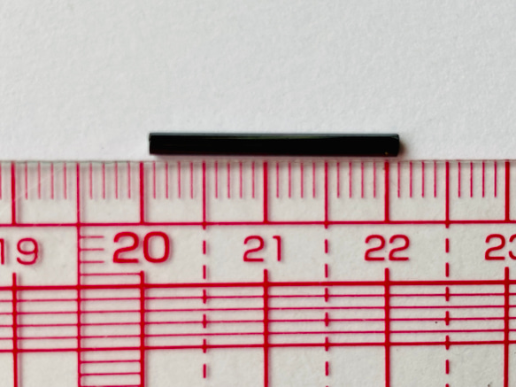 ヴィンテージビーズ★イタリア製ヴェネツィア★ロング竹ビーズ★ガンメタ色★20mm★オートクチュール★VV20GG-OB 4枚目の画像