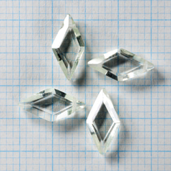 2粒売り　宝石質グリーンアメジストAAA　ダイヤカット10×5mm 3枚目の画像