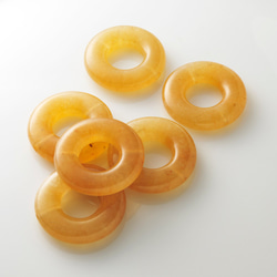 2粒売り オレンジアベンチュリン　コイン（ドーナツ）18×18×4mm 2枚目の画像