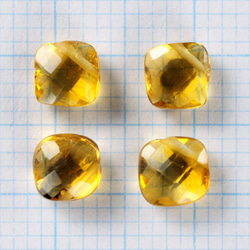 2粒売り　宝石質ブランデーシトリンAAA　ダイヤカット 3枚目の画像